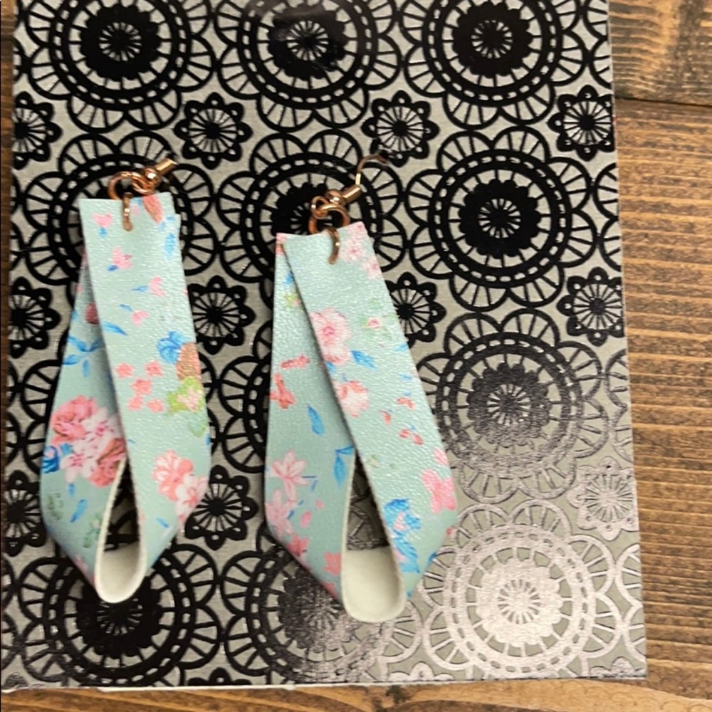 Faux leather earrings